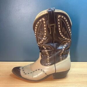 Vintage Don Quixote Cowboy Boots Men's 12 E Western Leather Biker Ranch Rodeo